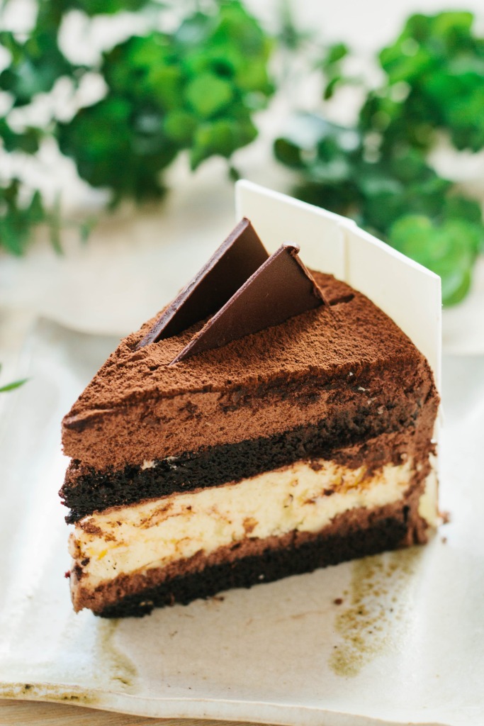 une part de gâteau au chocolat