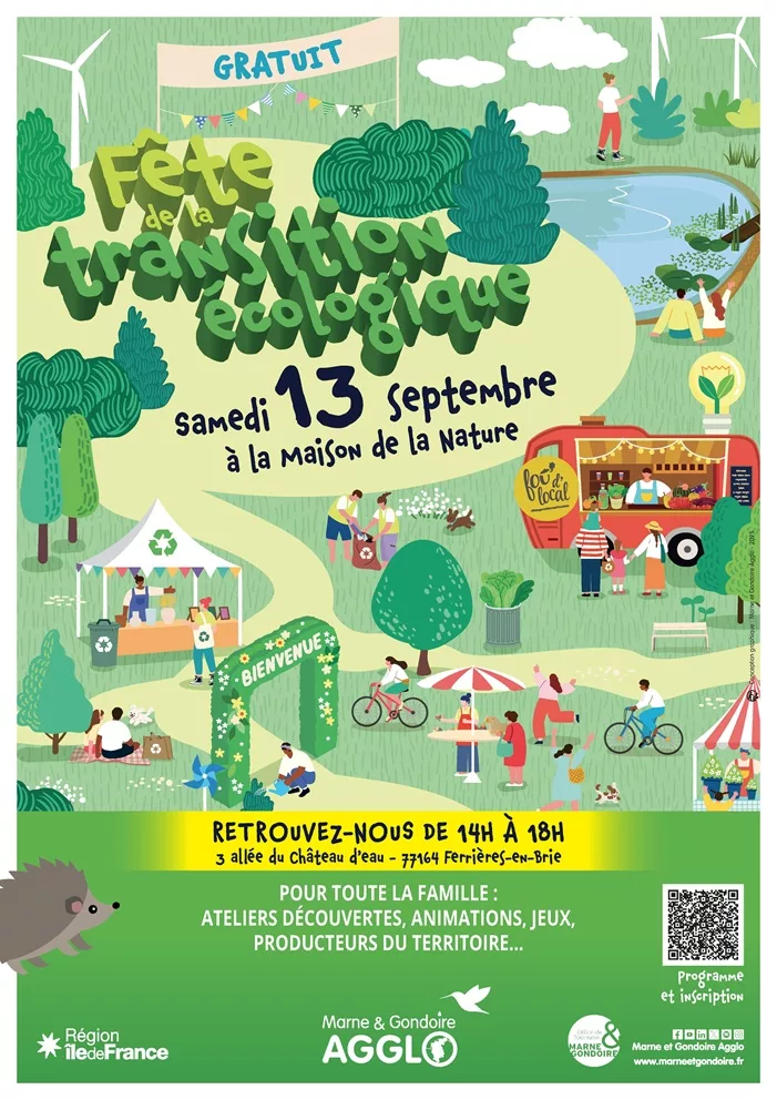 Affiche fete transition écologique Ferrières en Brie - ateliers créatifs upcycling