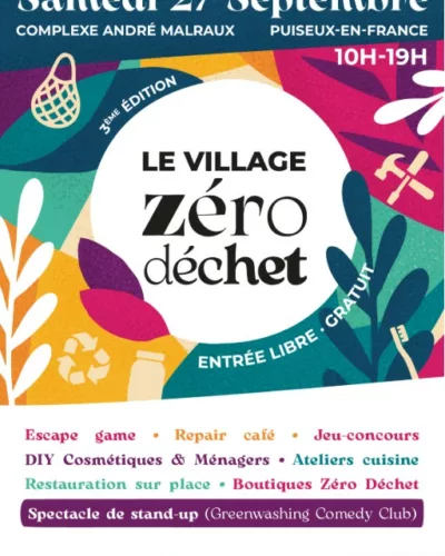Affiche Village Zéro-déchet Puiseux en France, val d'oise