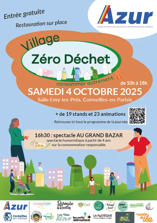 Affiche Village zéro-déchet AZUR Cormeilles en Parisis