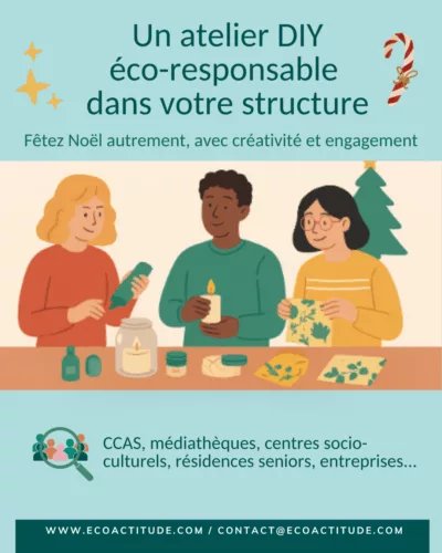 Affiche atelier de Noël avec Eco-Actitude