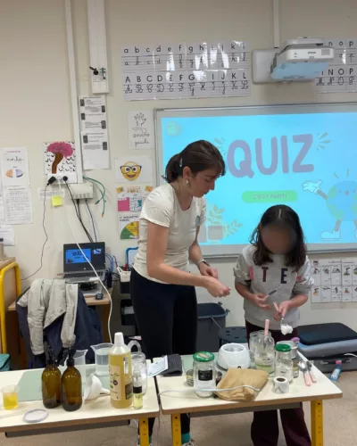 Atelier DIY en école, mission séro-déchet, à Eaubonne