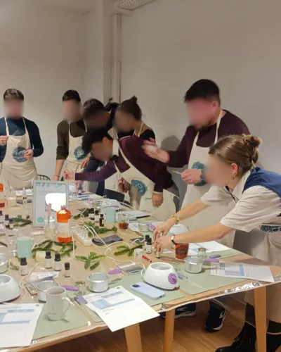 animation DIY création d'un parfum solide, en entreprise