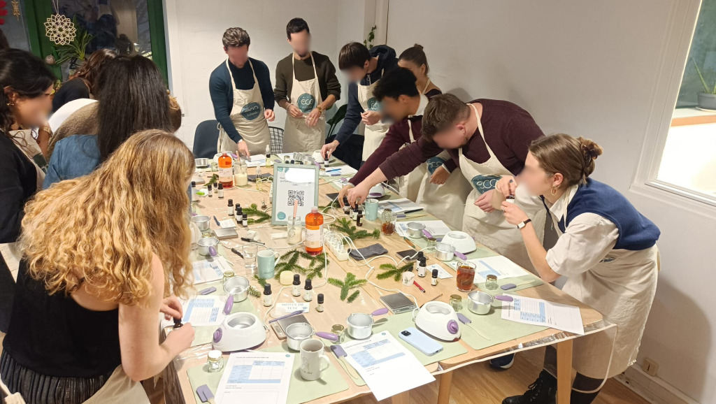 animation de création de parfum solide en entreprise