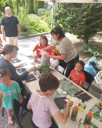 Atelier terrariums à Enghien, collectivités