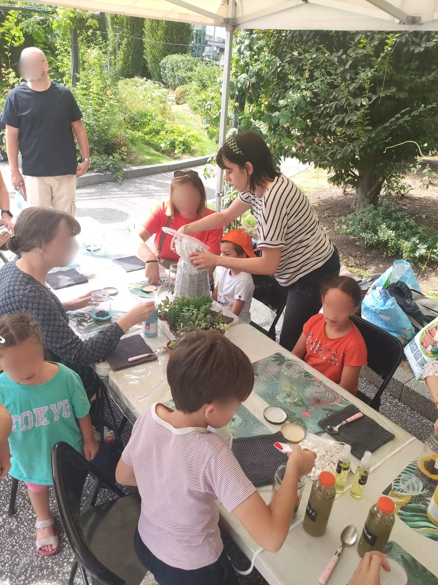 Atelier terrariums à Enghien, collectivités