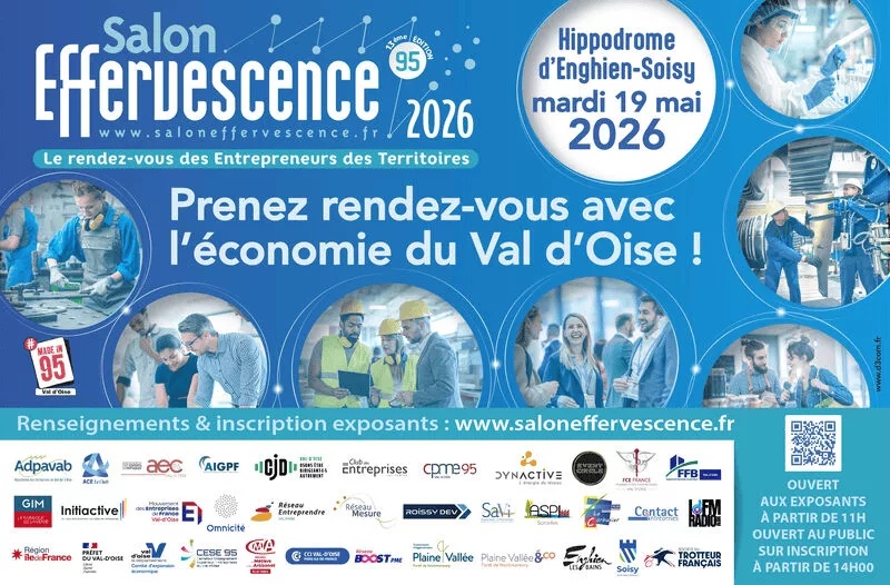 Affiche du Salon Effervescence 2026 à l'hippodrome d'Enghien (95)