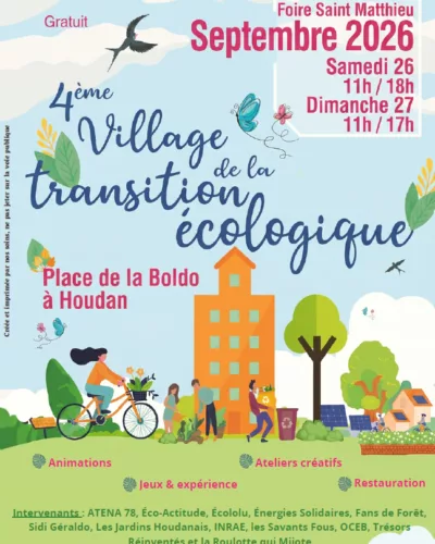 Affiche du Village de la Transition ecologique à Houdan